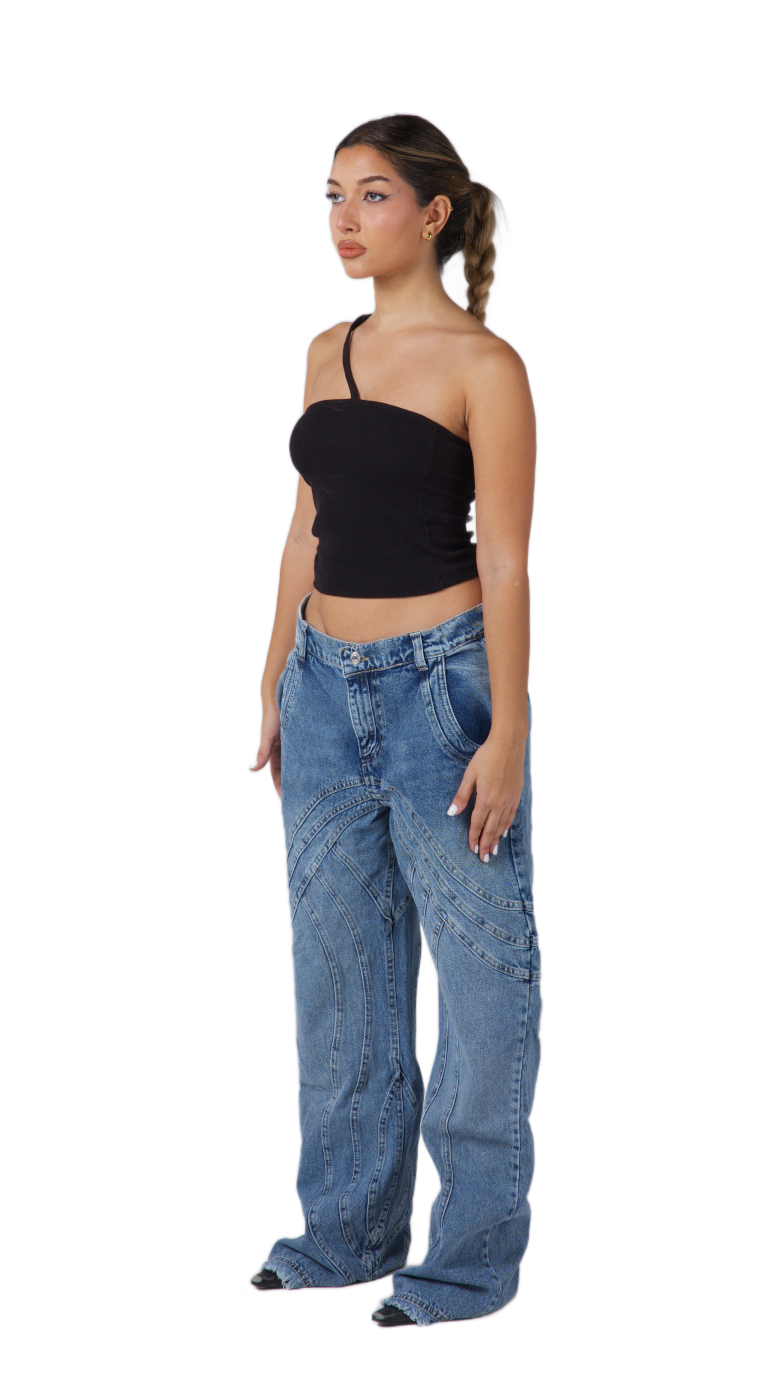 LIGHT BLUE FLARED JEANS