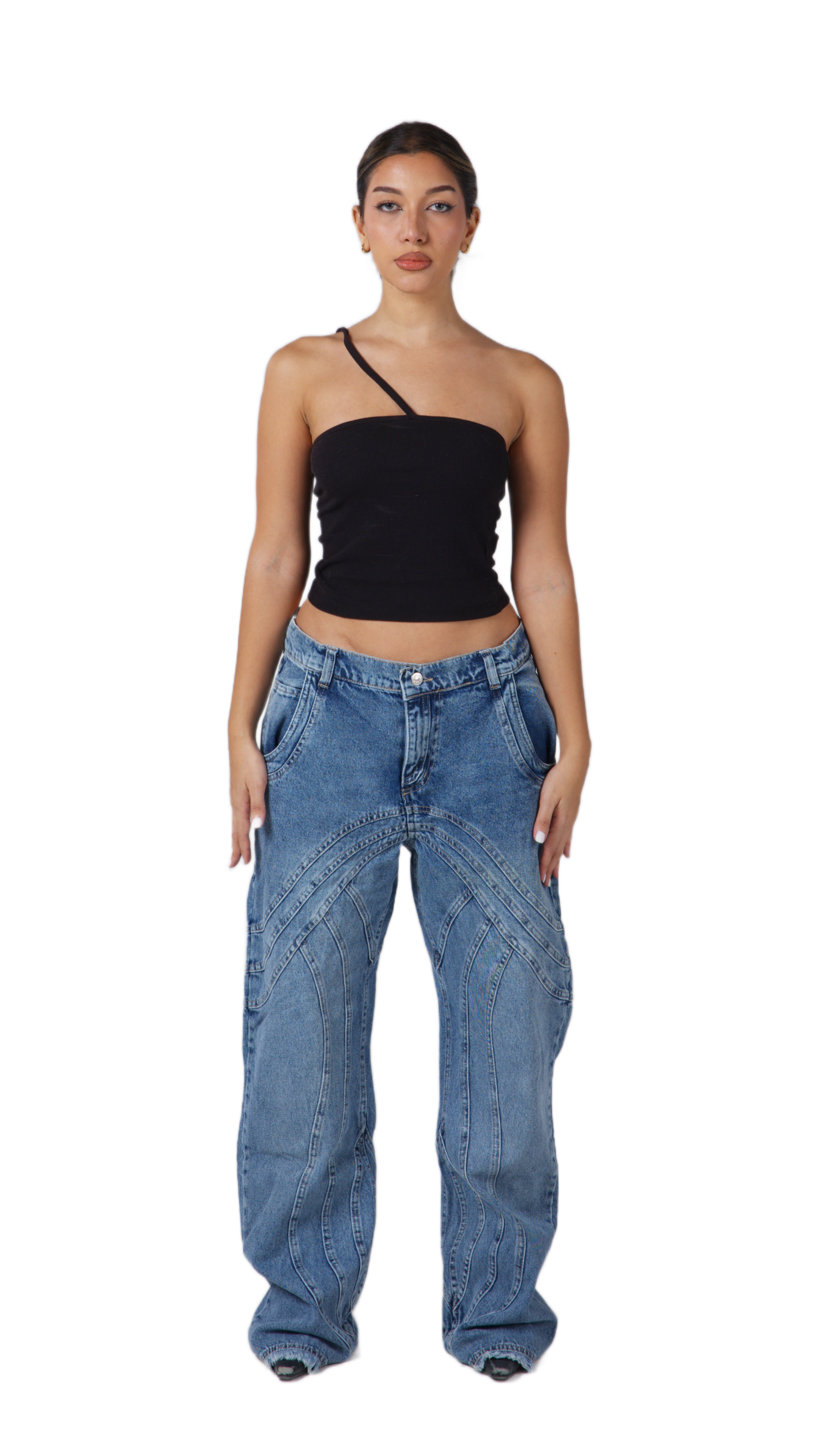 LIGHT BLUE FLARED JEANS