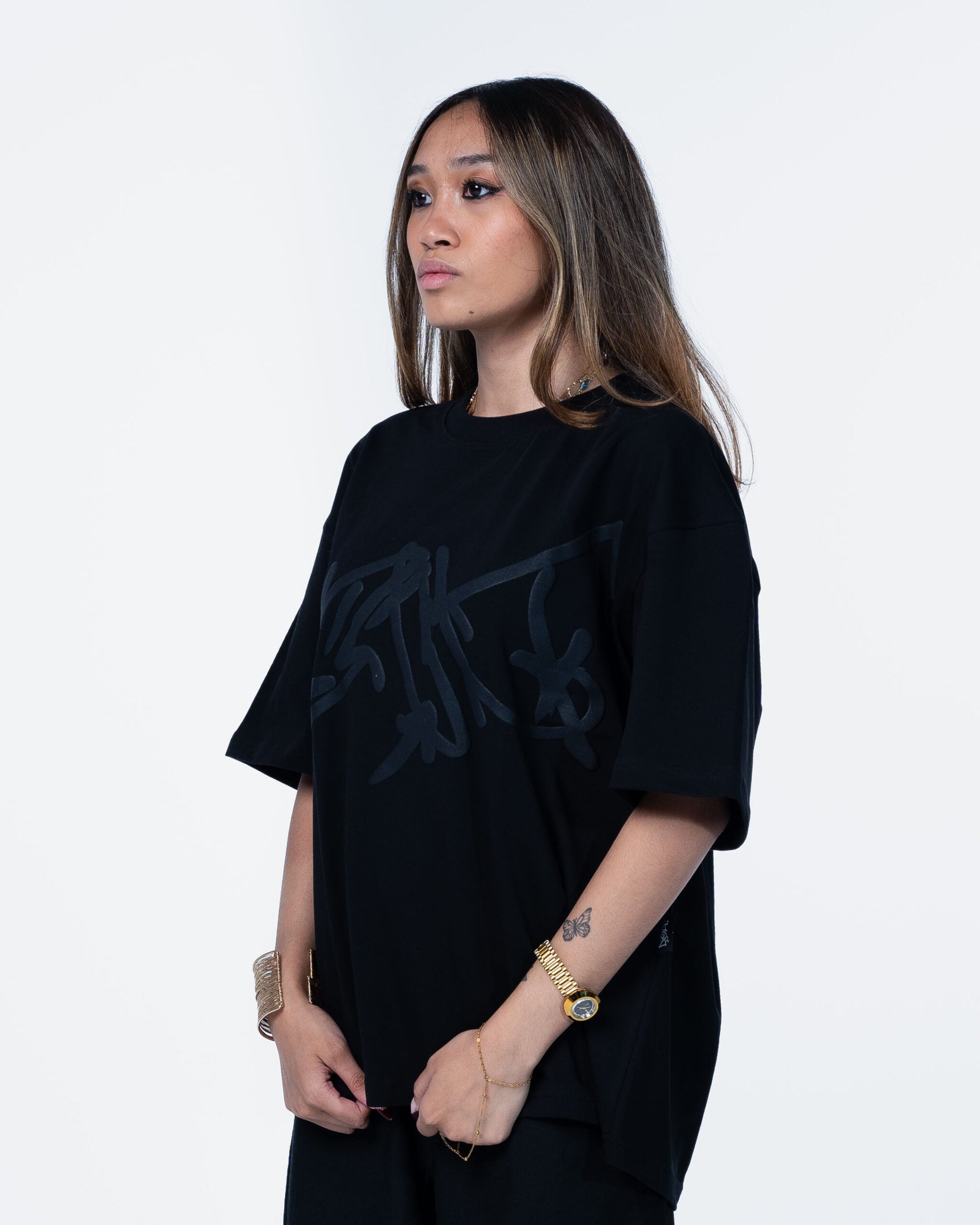 BLACK PUFFY T-SHIRT